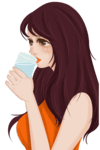 Girl drinking water